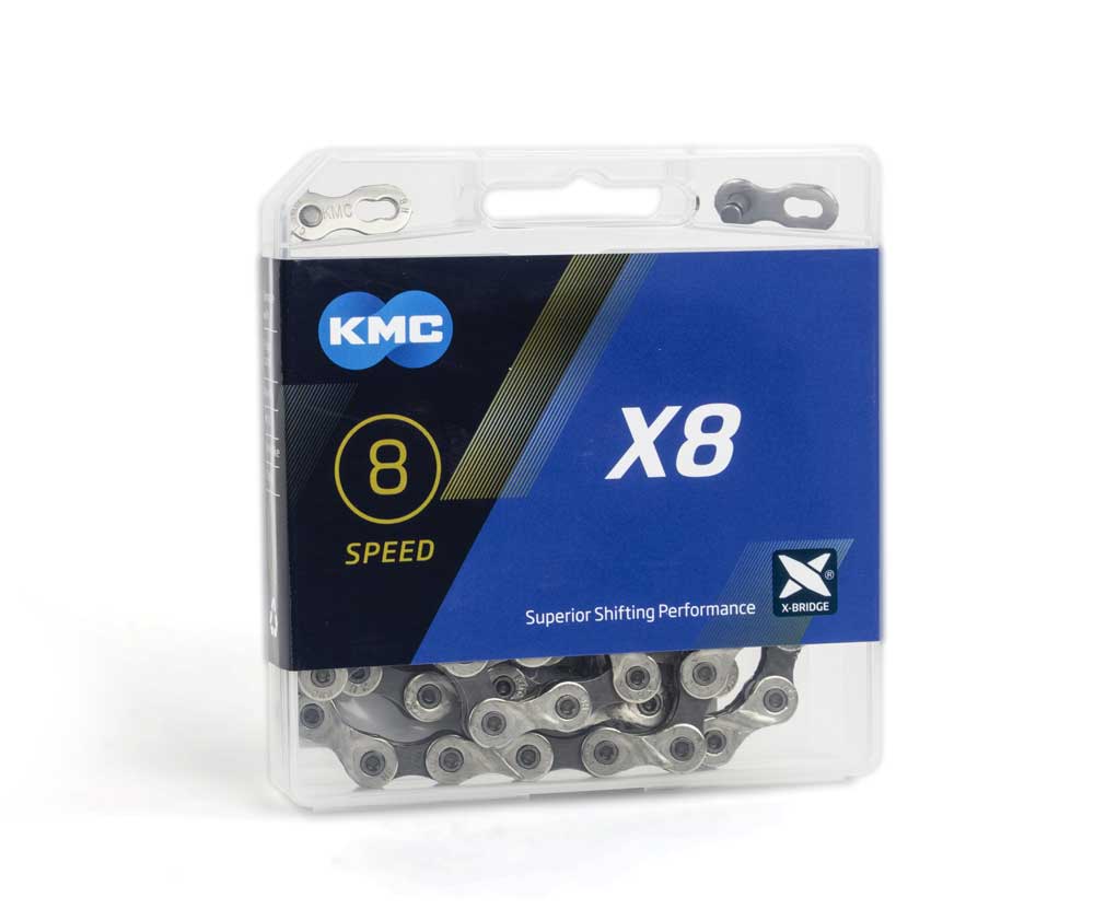KETTING 7/8V 3/32 KMC X8 114 ZI/GRY