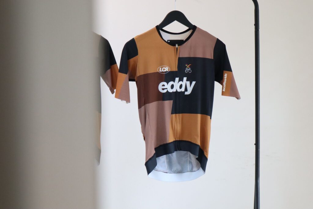 Eddy Merckx Shirt Women short LCR Eddy 80 Brown - orange